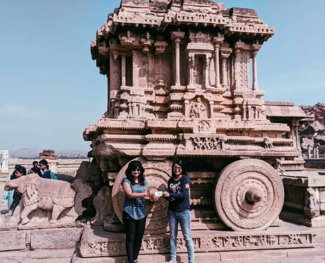 Hampi stone structures historical UNESCO monument