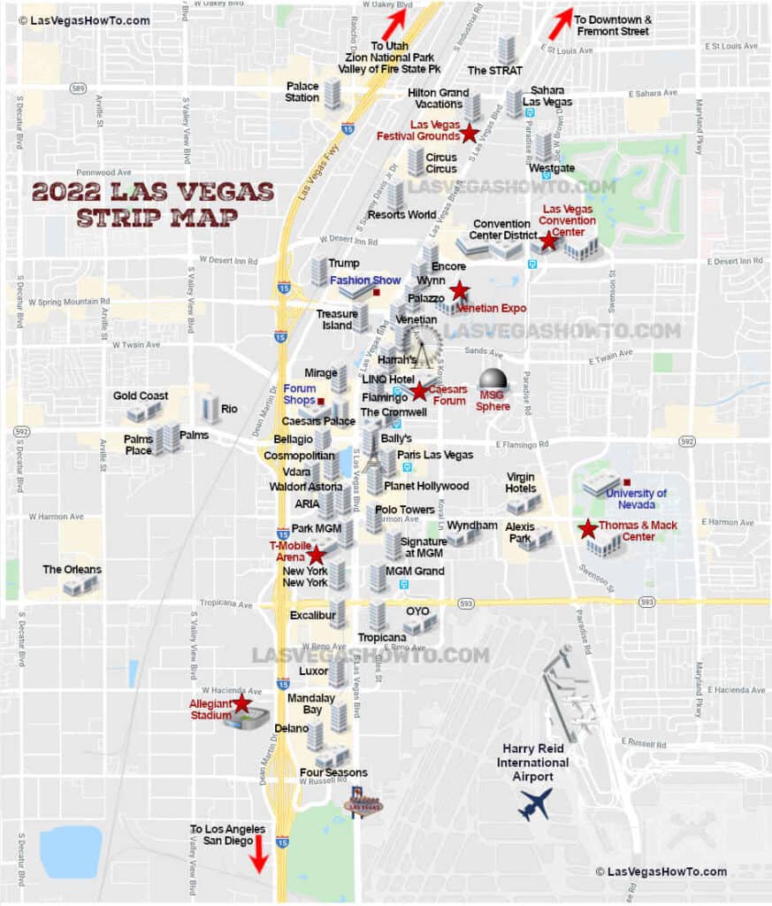 USA Travel without a Car | Itinerary for the Solo traveller Las vegas map